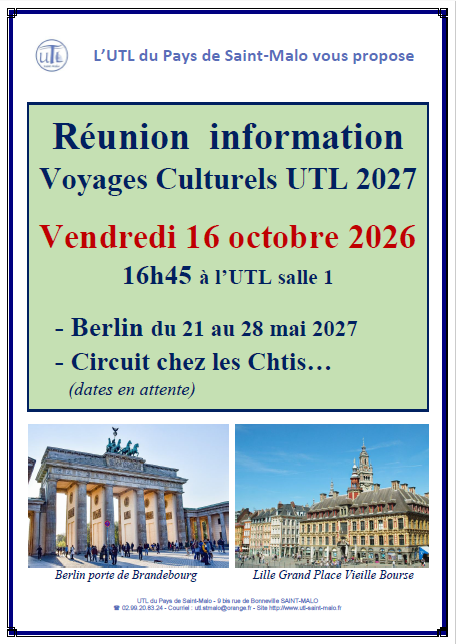 Vendredi 16 octobre Réunion information