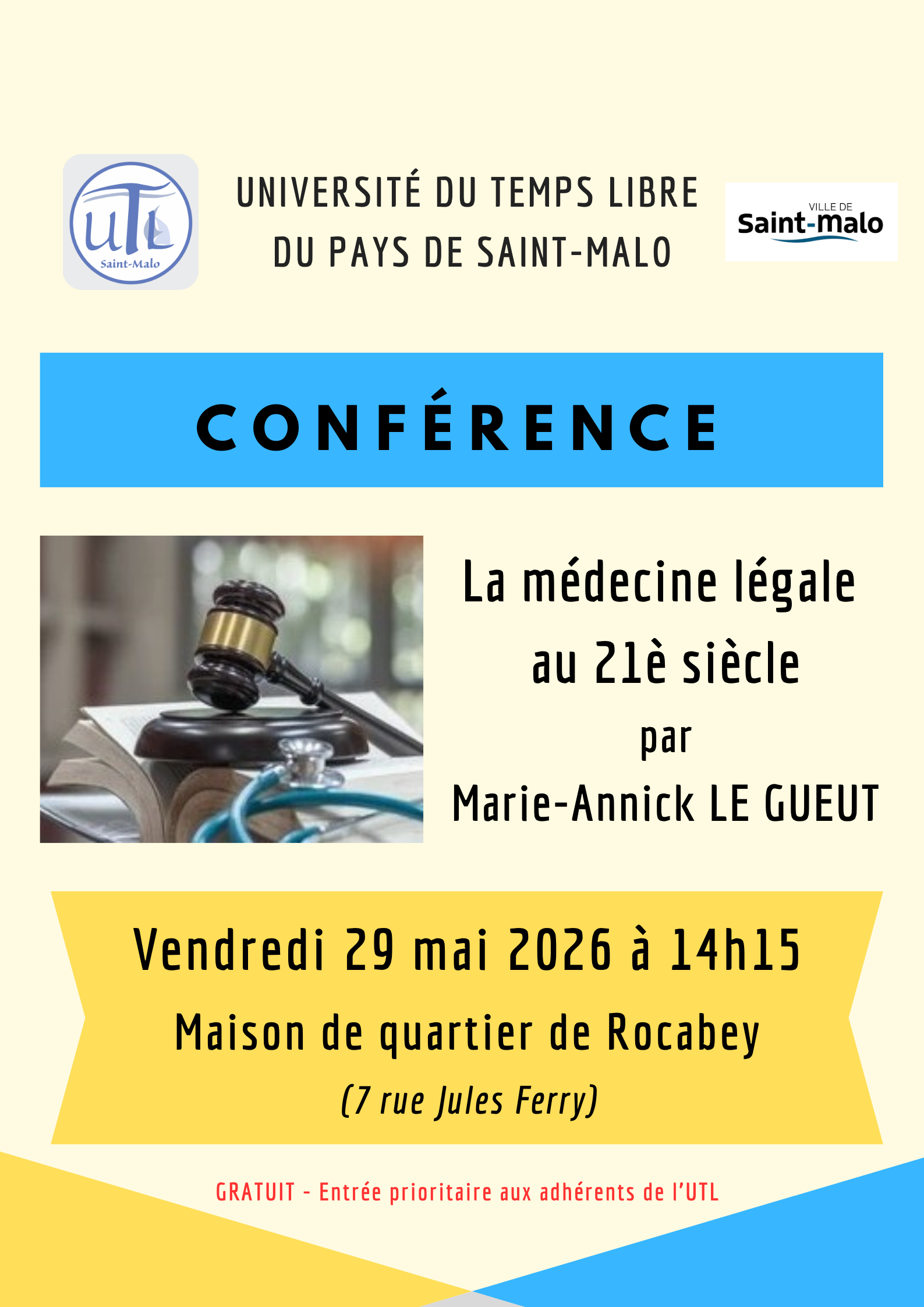 Vendredi 29 mai 2026 - Conférence