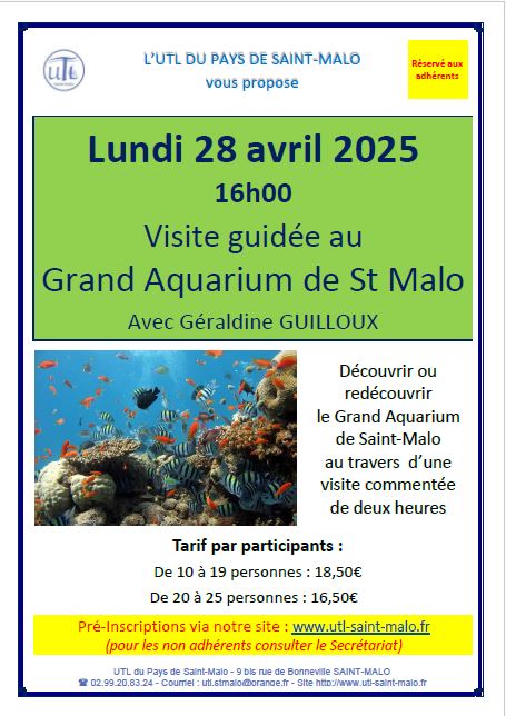 Visite guidée Grand Aquarium de Saint-Malo
