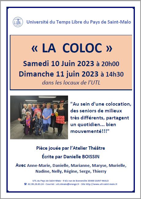 Samedi 10 et Dimanche 11 juin Théâtre